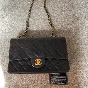 Chanel classic flap calfskin leather
